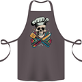 Chef Skull Cotton Apron 100% Organic Dark Grey