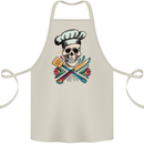 Chef Skull Cotton Apron 100% Organic Natural