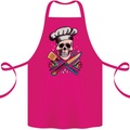 Chef Skull Cotton Apron 100% Organic Pink