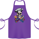 Chef Skull Cotton Apron 100% Organic Purple