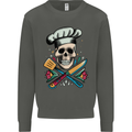 Chef Skull Kids Sweatshirt Jumper Storm Grey