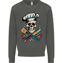 Chef Skull Kids Sweatshirt Jumper Storm Grey