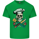 Chef Skull Kids T-Shirt Childrens Irish Green