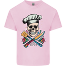 Chef Skull Kids T-Shirt Childrens Light Pink