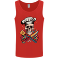 Chef Skull Mens Vest Tank Top Red