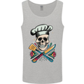 Chef Skull Mens Vest Tank Top Sports Grey