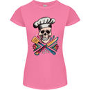 Chef Skull Womens Petite Cut T-Shirt Azalea