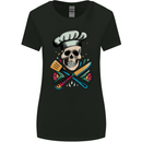 Chef Skull Womens Wider Cut T-Shirt Black