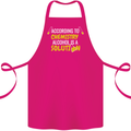Chemistry Alcohol Is a Solution Funny Cotton Apron 100% Organic Pink