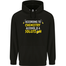 Chemistry Alcohol Is a Solution Funny Mens 80% Cotton Hoodie Black