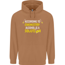 Chemistry Alcohol Is a Solution Funny Mens 80% Cotton Hoodie Caramel Latte