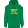 Chemistry Alcohol Is a Solution Funny Mens 80% Cotton Hoodie Irish Green