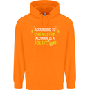 Chemistry Alcohol Is a Solution Funny Mens 80% Cotton Hoodie Orange