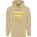 Chemistry Alcohol Is a Solution Funny Mens 80% Cotton Hoodie Sand