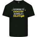 Chemistry Alcohol Is a Solution Funny Mens Cotton T-Shirt Tee Top Black