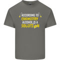 Chemistry Alcohol Is a Solution Funny Mens Cotton T-Shirt Tee Top Charcoal