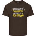 Chemistry Alcohol Is a Solution Funny Mens Cotton T-Shirt Tee Top Dark Chocolate