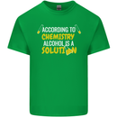 Chemistry Alcohol Is a Solution Funny Mens Cotton T-Shirt Tee Top Irish Green