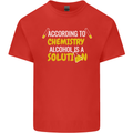 Chemistry Alcohol Is a Solution Funny Mens Cotton T-Shirt Tee Top Red