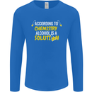 Chemistry Alcohol Is a Solution Funny Mens Long Sleeve T-Shirt Royal Blue