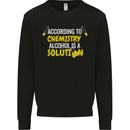 Chemistry Alcohol Is a Solution Funny Mens Sweatshirt Jumper Black