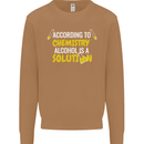 Chemistry Alcohol Is a Solution Funny Mens Sweatshirt Jumper Caramel Latte