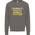 Chemistry Alcohol Is a Solution Funny Mens Sweatshirt Jumper Charcoal