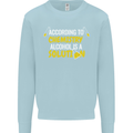 Chemistry Alcohol Is a Solution Funny Mens Sweatshirt Jumper Light Blue