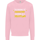 Chemistry Alcohol Is a Solution Funny Mens Sweatshirt Jumper Light Pink