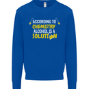 Chemistry Alcohol Is a Solution Funny Mens Sweatshirt Jumper Royal Blue