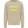 Chemistry Alcohol Is a Solution Funny Mens Sweatshirt Jumper Sand