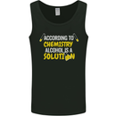 Chemistry Alcohol Is a Solution Funny Mens Vest Tank Top Black