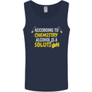 Chemistry Alcohol Is a Solution Funny Mens Vest Tank Top Navy Blue