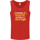 Chemistry Alcohol Is a Solution Funny Mens Vest Tank Top Red