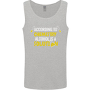 Chemistry Alcohol Is a Solution Funny Mens Vest Tank Top Sports Grey