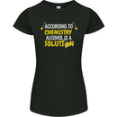 Chemistry Alcohol Is a Solution Funny Womens Petite Cut T-Shirt Black