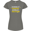 Chemistry Alcohol Is a Solution Funny Womens Petite Cut T-Shirt Charcoal