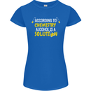 Chemistry Alcohol Is a Solution Funny Womens Petite Cut T-Shirt Royal Blue