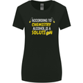 Chemistry Alcohol Is a Solution Funny Womens Wider Cut T-Shirt Black