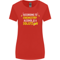 Chemistry Alcohol Is a Solution Funny Womens Wider Cut T-Shirt Red