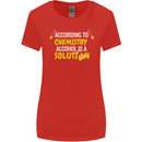 Chemistry Alcohol Is a Solution Funny Womens Wider Cut T-Shirt Red