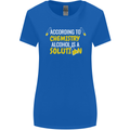 Chemistry Alcohol Is a Solution Funny Womens Wider Cut T-Shirt Royal Blue
