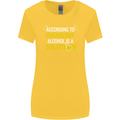 Chemistry Alcohol Is a Solution Funny Womens Wider Cut T-Shirt Yellow