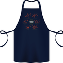 Chemistry is Awesome Alcohol Chocolate Love Cotton Apron 100% Organic Navy Blue