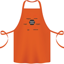 Chemistry is Awesome Alcohol Chocolate Love Cotton Apron 100% Organic Orange