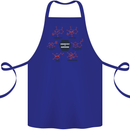 Chemistry is Awesome Alcohol Chocolate Love Cotton Apron 100% Organic Royal Blue