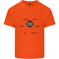 Chemistry is Awesome Alcohol Chocolate Love Kids T-Shirt Childrens Orange