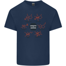 Chemistry is Awesome Alcohol Chocolate Love Mens Cotton T-Shirt Tee Top Navy Blue