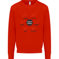 Chemistry is Awesome Alcohol Chocolate Love Mens Sweatshirt Jumper Bright Red