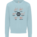 Chemistry is Awesome Alcohol Chocolate Love Mens Sweatshirt Jumper Light Blue